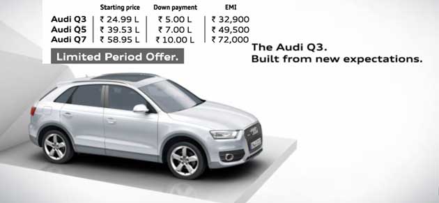 Audi Q3 limited period offer