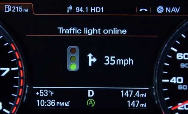 Audi has introduced the revolutionary Traffic Light Recognition System