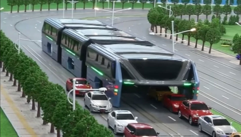 chinese elevated bus