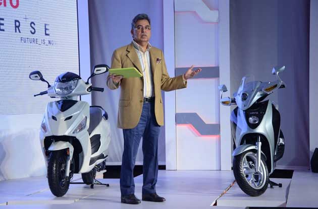 hero leap india first electric hybrid scooter launch in 2015