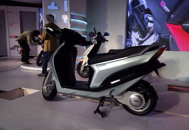 hero leap india first electric hybrid scooter launch in 2015