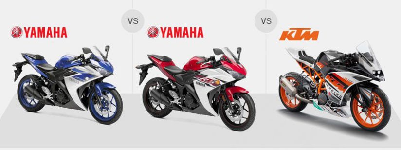 Let us compare Yamaha R3 and  KTM RC390