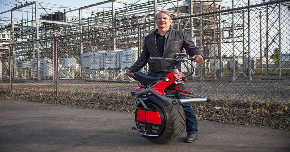 One wheeled Electric Motorbike