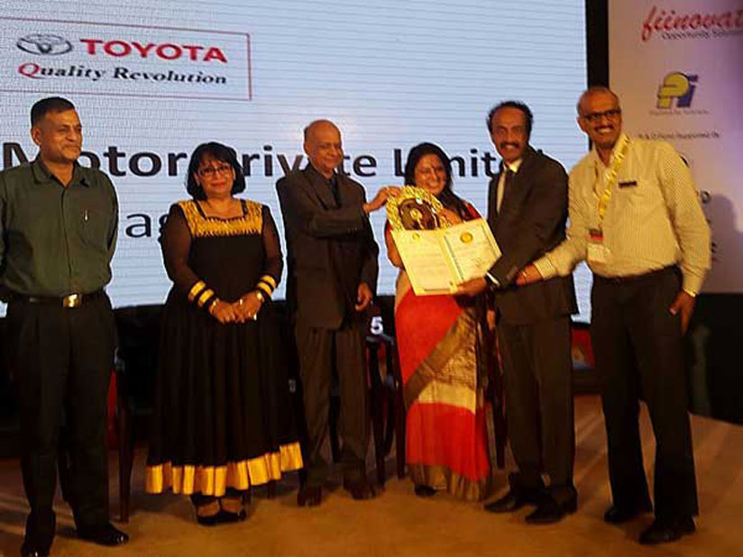 Toyota Motors gets the prestigious Golden Peacock Award