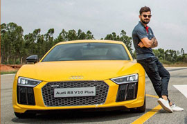 The all new Audi R8 V10 out now courtesy Virat Kohli