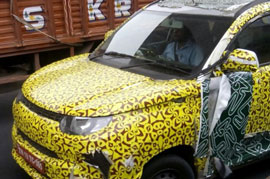  Mahindra S101 or XUV100 spied on a test